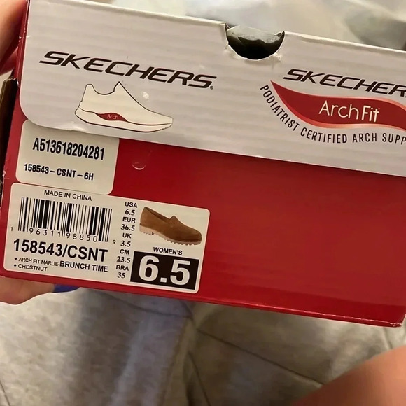Skechers Light Brown Perforated Flats - Picture 6 of 6